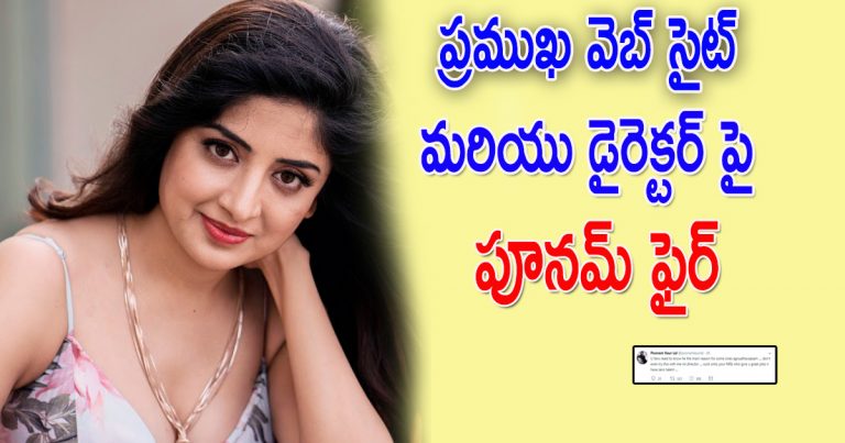 టాలీవుడ్ డైరెక్టర్ పై నిప్పులు చెరిగిన పూనమ్ punam sensational tweets on telugu website